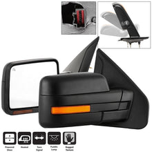 Cargar imagen en el visor de la galería, xTune 07-14 Ford F-150 Heated Amber Seq LED Signal OEM Pwr Mirrors (Pair) (MIR-03FF07-G2-PW-RAM-SET)