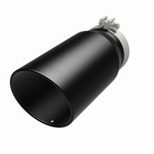 Cargar imagen en el visor de la galería, MagnaFlow Tip Stainless Black Coated Single Wall Round Single Outlet 6in Dia 5in Inlet 13in L