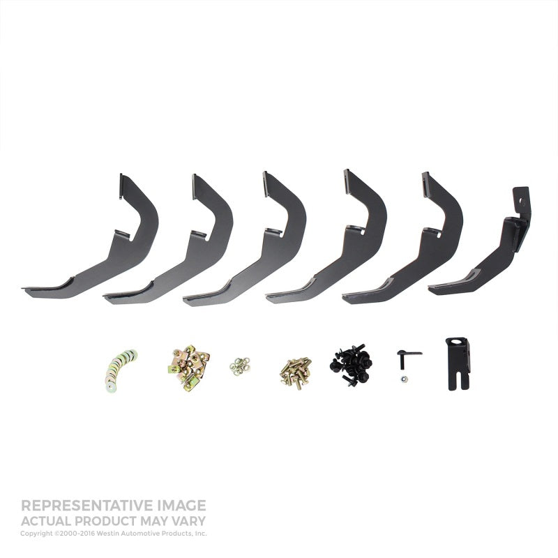 Westin 2007-2018 Chevy Silverado 1500 Crew Cab PRO TRAXX 6 barras ovaladas Nerf - Negro