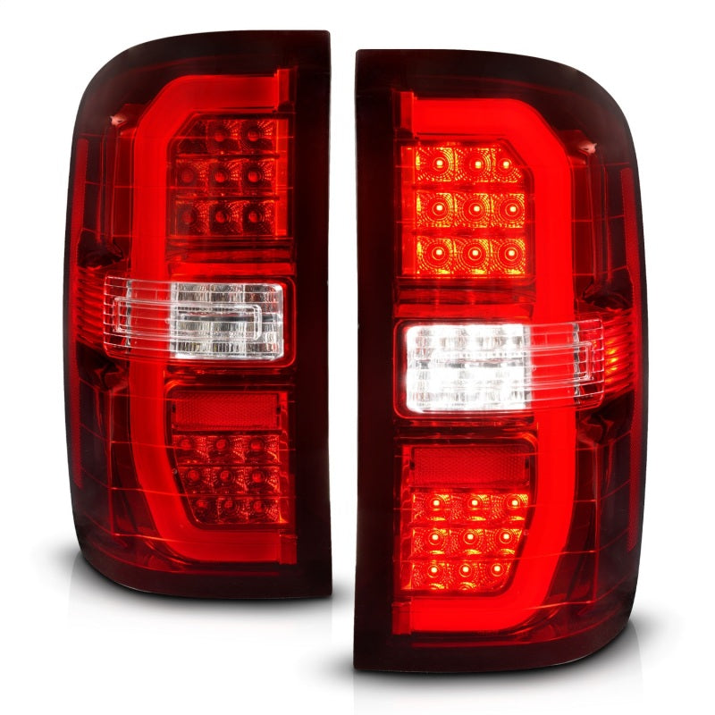ANZO 14-18 GMC Sierra 1500 Luces traseras LED rojo/transparente