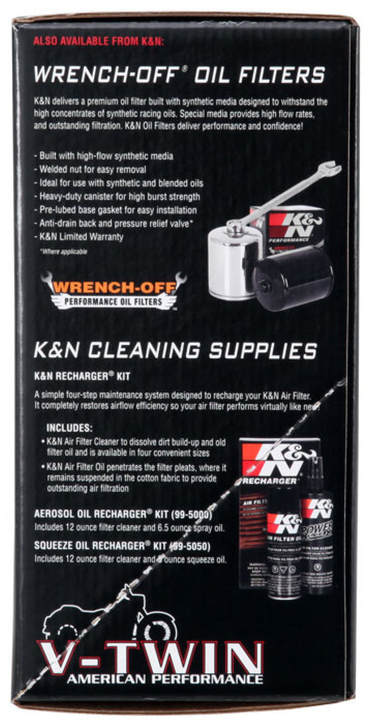 K&N Filter Kit for Harley Davidson 08-11 Dyna FXD/FXDB/FXDC/FXDL/FXDWG / Fat Bob FXDF