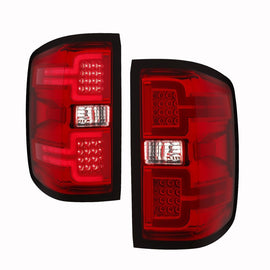 ANZO 2014-2018 Chevy Silverado 1500 luces traseras LED rojo/transparente