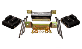 Suspensión energética 88-94 GM Blazer 4WD Serie K Soportes de motor y transmisión negros; Acabado de zinc