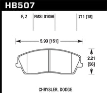 Cargar imagen en el visor de la galería, Hawk 09-10 Dodge Challenger SE/06-10 Charger SE/05-10 Chrysler 300 HPS Street Front Brake Pads