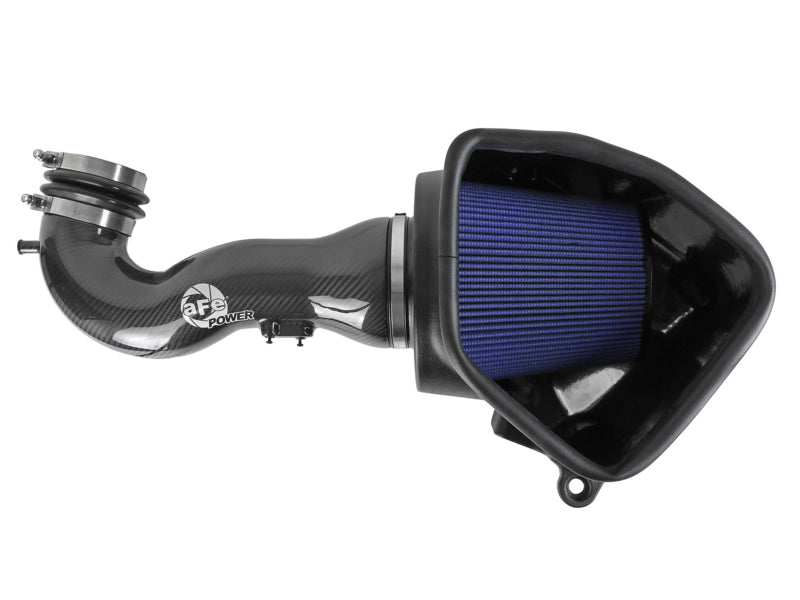 aFe 19-20 GM Trucks 5.3L/6.2L Track Series Sistema de admisión de aire frío de fibra de carbono con filtros Pro 5R