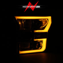 Cargar imagen en el visor de la galería, ANZO 2015-2017 Ford F-150 Faros delanteros proyectores con estilo de tablón cromados con ámbar