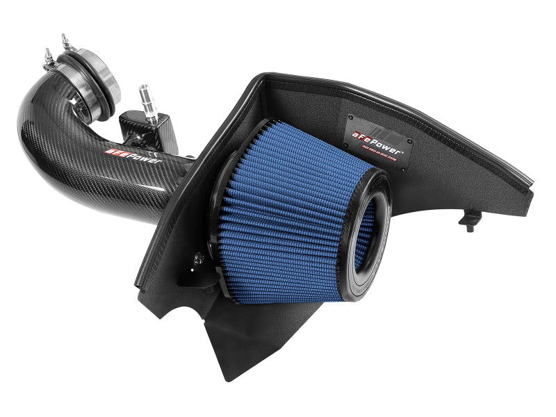 aFe 19-20 GM Trucks 5.3L/6.2L Track Series Sistema de admisión de aire frío de fibra de carbono con filtros Pro 5R