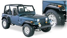 Cargar imagen en el visor de la galería, Bushwacker 87-95 Jeep Wrangler Cutout Style Flares 4 piezas de corte opcional no renegado - Negro