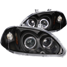 Cargar imagen en el visor de la galería, ANZO Faros delanteros proyectores Honda Civic 1996-1998 con halo negro