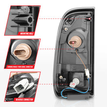 Cargar imagen en el visor de la galería, ANZO 2008-2016 Ford F-250 luces traseras LED con carcasa cromada y lentes ahumados (par)