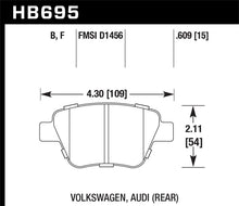 Cargar imagen en el visor de la galería, Hawk 2011-2013 Audi A3 Except TDI HPS 5.0 Rear Brake Pads