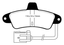 Cargar imagen en el visor de la galería, EBC 95-00 Ford Contour 2.0 Pastillas de freno traseras Yellowstuff
