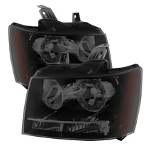 Cargar imagen en el visor de la galería, Xtune Chevy Suburban 1500/2500 07-14 Crystal Headlights Black Smoked HD-JH-CSUB07-AM-BSM