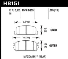 Cargar imagen en el visor de la galería, Hawk 81-85 Mazda RX-7 Blue 9012 Rear Race Brake Pads