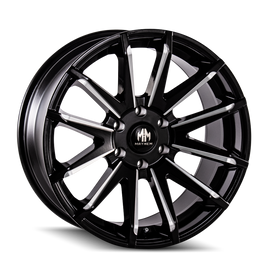 Mayhem 8109 Crossfire 22x9.5 / 6x114.3 BP / 10mm Offset / 78.3mm Hub Black w/ Milled Spokes Wheel