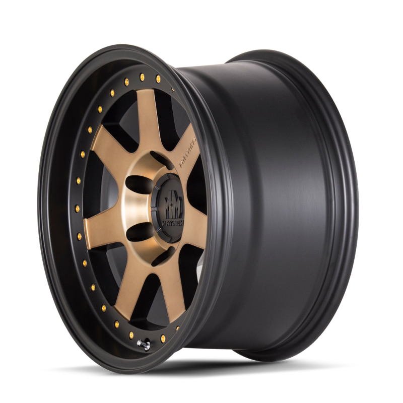 Mayhem 8300 Prodigy 18x9 / 6x135 BP / 0mm Offset / 87.1mm Buje Negro Mate con Rueda Tintada Bronce