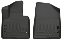 Cargar imagen en el visor de la galería, Husky Liners 13-15 Hyundai Sante Fe GLS/Limited WeatherBeater Revestimientos de piso negros para primera fila