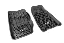 Cargar imagen en el visor de la galería, Rugged Ridge Floor Liner Front Black 1984-2001 Jeep Logo Cherokee XJ