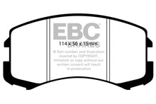 Cargar imagen en el visor de la galería, EBC 02-05 Mitsubishi Lancer 2.0 ES Yellowstuff Front Brake Pads