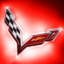 Cargar imagen en el visor de la galería, Oracle Corvette C7 Rear Illuminated Emblem - Dual Intensity - Red SEE WARRANTY