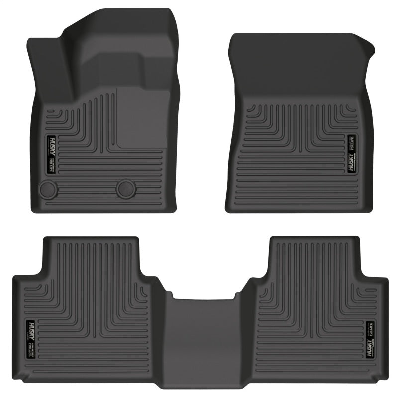 Husky Liners 2022 Mitsubishi Outlander WeatherBeater Revestimiento del piso del asiento delantero y segundo - Negro