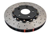 Cargar imagen en el visor de la galería, DBA 05-10 Ford Mustang GT / 11-13 V6 Rotor delantero perforado y ranurado Serie 5000 de 2 piezas con sombrero dorado