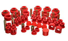 Cargar imagen en el visor de la galería, Suspensión energética 81-87 Chevy/GMC 4WD (con resortes delanteros del mercado de accesorios) Juego de bujes maestros Hyper-flex rojos