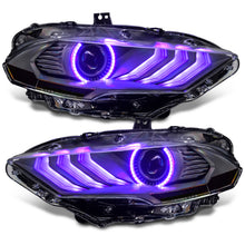 Load image into Gallery viewer, Oracle Lighting 18-23 Ford Mustang Dynamic ColorSHIFT LED Headlights - Black Series SEE WARRANTY