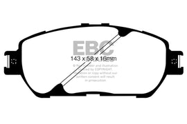 EBC 10 Pastillas de Freno Delanteras Toyota Sienna 2.7 Extra Duty