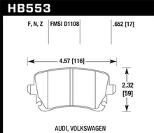 Cargar imagen en el visor de la galería, Pastillas de freno traseras Hawk 06-07 Audi A6 Quattro / 03-04 RS6 / 04-08 S4 HPS Street