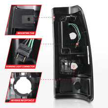 Cargar imagen en el visor de la galería, ANZO 2003-2006 Chevy Silverado 1500 luces traseras LED estilo tablón negro con lente ahumada