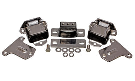 Suspensión energética 69-71 Camaro / 70-73 Monte Carlo Soportes de motor y transmisión negros; Acabado cromado.
