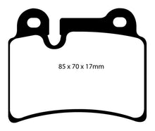 Cargar imagen en el visor de la galería, EBC 06-09 Volkswagen Touareg 3.6 (2 pin holes at top of backplate) Redstuff Rear Brake Pads