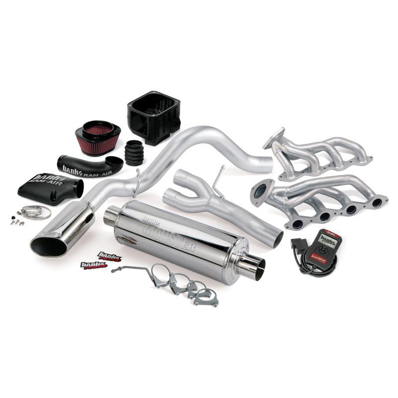 Banks Power 10 Chevy 5.3L CCSB FFV PowerPack System - Escape SS de salida lateral única con punta cromada
