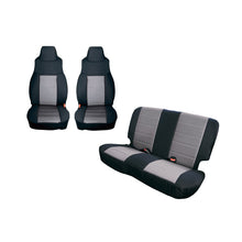 Cargar imagen en el visor de la galería, Rugged Ridge Seat Cover Kit Black/Gray 97-02 Jeep Wrangler TJ
