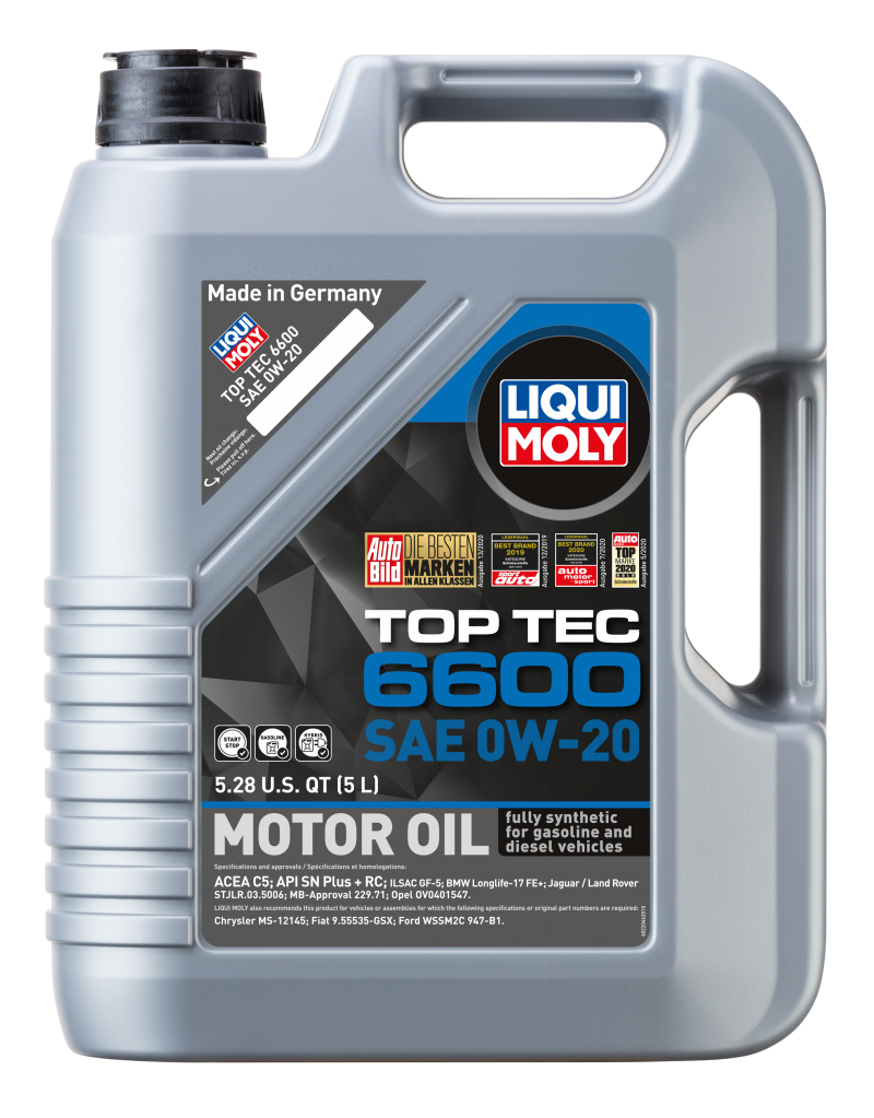 Aceite de motor LIQUI MOLY 5L Top Tec 6600 SAE 0W20