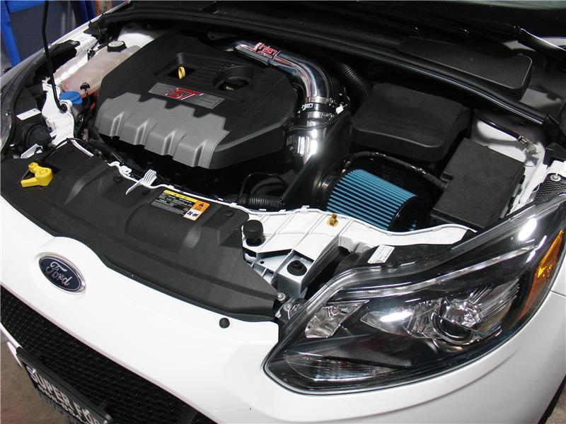 Injen 13-14 Ford Focus ST 2.0L (t) 4cyl Entrada de Ram corta pulida con MR Tech y escudo térmico