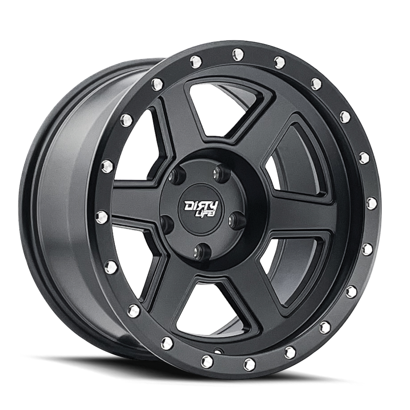 Dirty Life 9315 Compuesto 17x9 / 6x139.7 BP / -38mm Offset / 106mm Hub Rueda negra mate