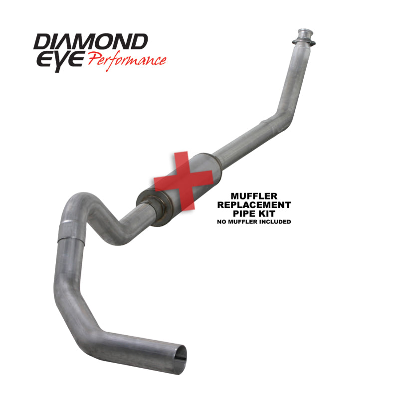 KIT Diamond Eye 4in TB MFLR RPLCMENT TUBO SGL AL: 98.5 - 02 DODGE CUMMINS 5.9L