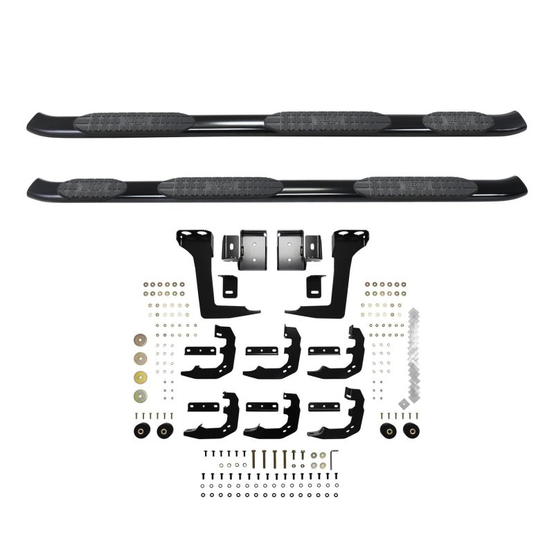 Westin 19-22 RAM 1500 Quad Cab Cama de 6.5 pies (Excl. Classic) PRO TRAXX 5 Barras de paso Nerf ovaladas W2W - Negro