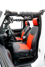 Cargar imagen en el visor de la galería, PRP 13-18 Jeep Wrangler JK Front Seat Covers/2 door or 4 door (Pair) - Black/Red