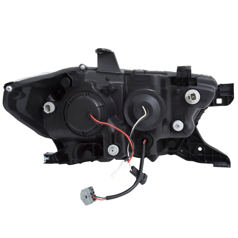 ANZO Faros delanteros proyectores Toyota Tacoma 2016-2017 con diseño estilo tablón, negro/ámbar con DRL
