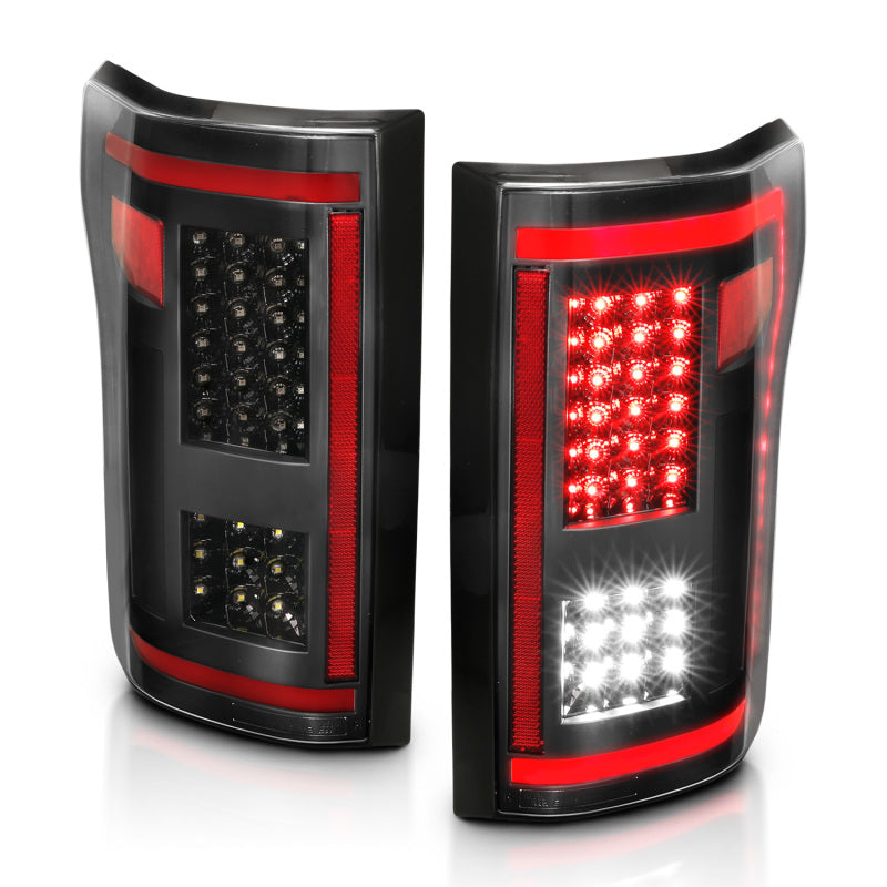 Luces traseras LED ANZO 15-17 Ford F-150 negras con secuencial