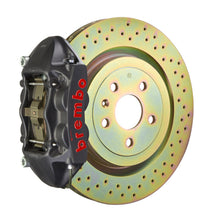 Cargar imagen en el visor de la galería, Brembo 14+ Q50/Q50S (Excl. AWD) Rear GTS BBK 4 Piston Cast 380x28 2pc Rotor Slotted Type1 -Black HA