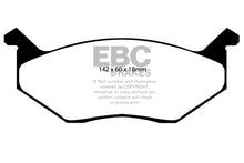 Cargar imagen en el visor de la galería, EBC 80-83 Chrysler Cordoba 3.7 Pastillas de freno delanteras Redstuff