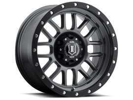ICON Alpha 17x8.5 6x135 6mm Offset 5in BS 87.1mm Rueda de metal color pistola