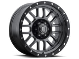 ICON Alpha 17x8.5 6x5.5 0mm Offset 4.75in BS 106.1mm Rueda de metal tipo pistola