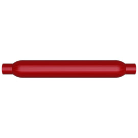 MagnaFlow Muffler Red Pack Series Glasspack 3.5in Rd 18in Body Length 2.25in/2.25in Inlet/Outlet