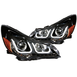 ANZO 2010-2014 Subaru Outback Proyector Faros delanteros con barra en U, color negro