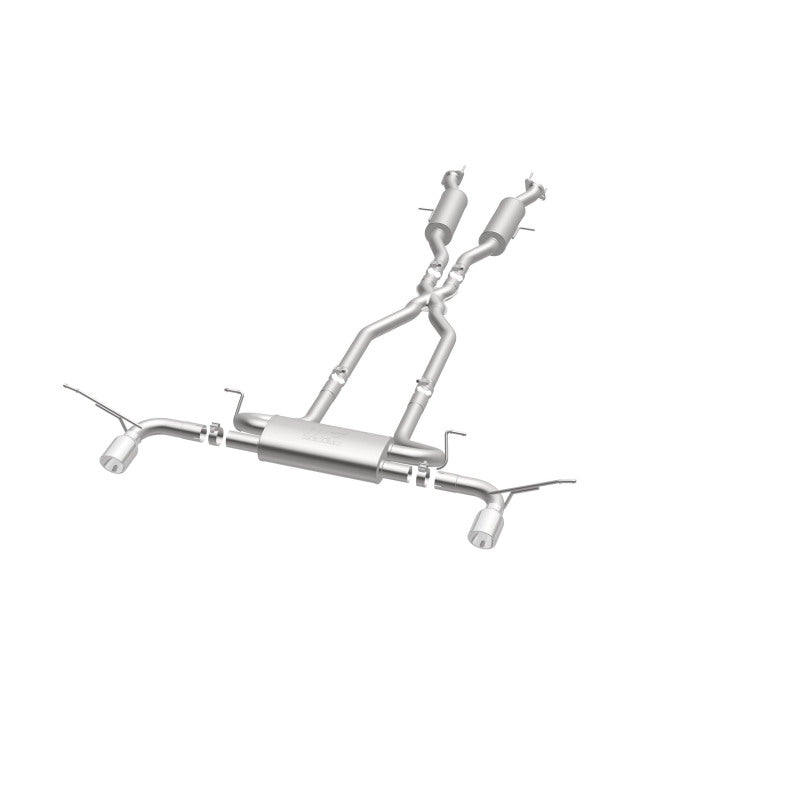 MagnaFlow Cat-Back SS 2.5 pulgadas, parte trasera doble dividida, punta negra de 4 pulgadas 11-16 Jeep Grand Cherokee 5.7L V8/3.6L V6